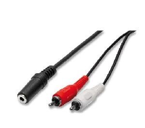 ADATTATORE CAVO AUDIO 3.5MM A 2X RCA - 2MT
