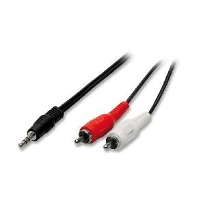 ADATTATORE CAVO AUDIO SPINA JACK 3,5 STEREO + 2 SPINE RCA 1,5 (204)