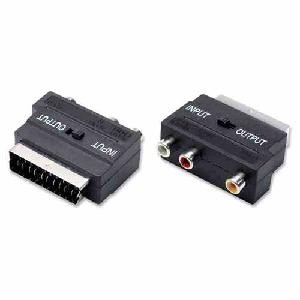 ADATTATORE MONOBLOCCO SCART-3 RCA COMMUTATORE INPUT OUTPUT