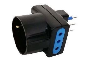 ADATTATORE PRESA 3 POSTI 10ASCHUKO SPINA 10A NERO (PES1043-BKP)