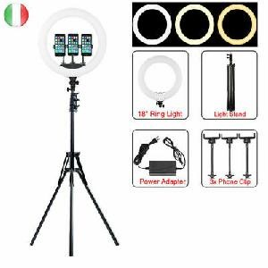 ANELLO DA ILLUMINAZIONE RING FILL LIGHT 18 LED CON CAVALLETTO INCLUSO (Q-1800+Q-L001)