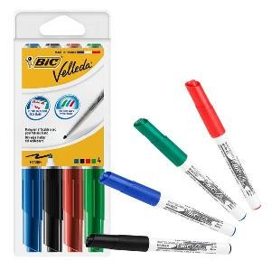 ASTUCCIO 4 PENNARELLI VELLEDA 1741 - PUNTA TONDA WHITEBOARD - COLORI ASSORTITI