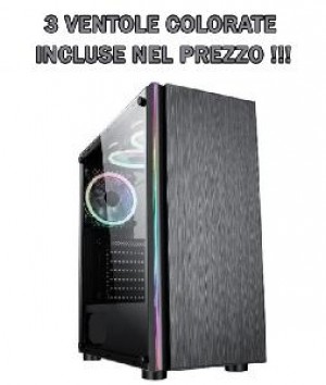 CASE GAMING TX-192-13 M-ATX CON 3 VENTOLE COLORATE INCLUSE