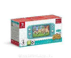 CONSOLE SWITCH LITE TURCHESE + ANIMAL CROSSING NEW HORIZON PACK + NSO. 3 MESI (LIMITED)