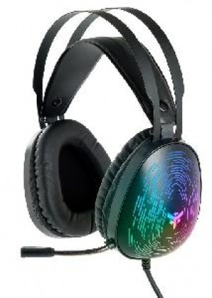 CUFFIE MICROFONO H420 7 COLORI LED - NERO (ITHGH420) GAMING USB CON ADATTATORE