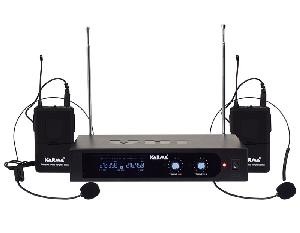 DOPPIO RADIOMICROFONO AD ARCHETTO VHF SET 6252LAV-A (210,35 - 216,45 Mhz)