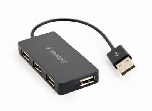 HUB 4 PORTE USB NERO (UHB-U2P4-04)