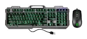 KIT TASTIERA E MOUSE TC-BG2006 GAMING USB NERO