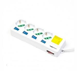 MULTIPRESA 4 POSTI SCHUKO  BIPASSO (MP-3058)
